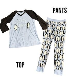LuLaRoe Penguin Print Pajama Set – Unisex